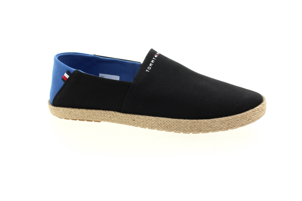 TOMMY HILFIGER Pánské černé textilní espadrilky