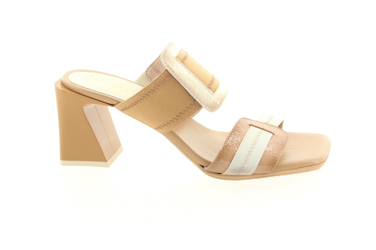 HISPANITAS Dámské kožené desert pantofle na podpatku