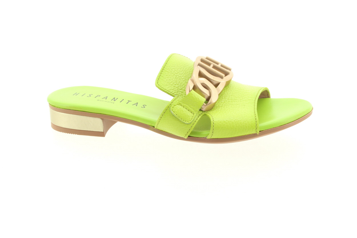 HISPANITAS Dámské kožené kiwi pantofle