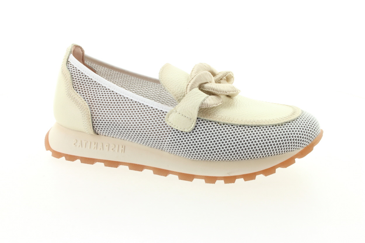 HISPANITAS Dámské bílé kožené mokasíny