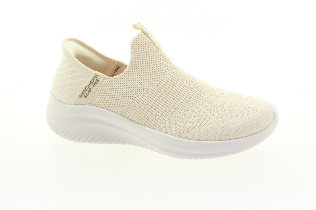SKECHERS Dámské off white textilní slip ins