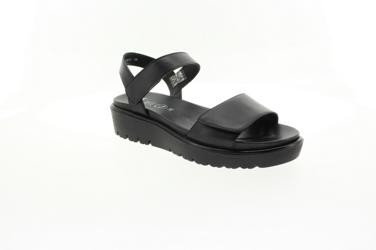 ARA Dámské kožené černé sandály