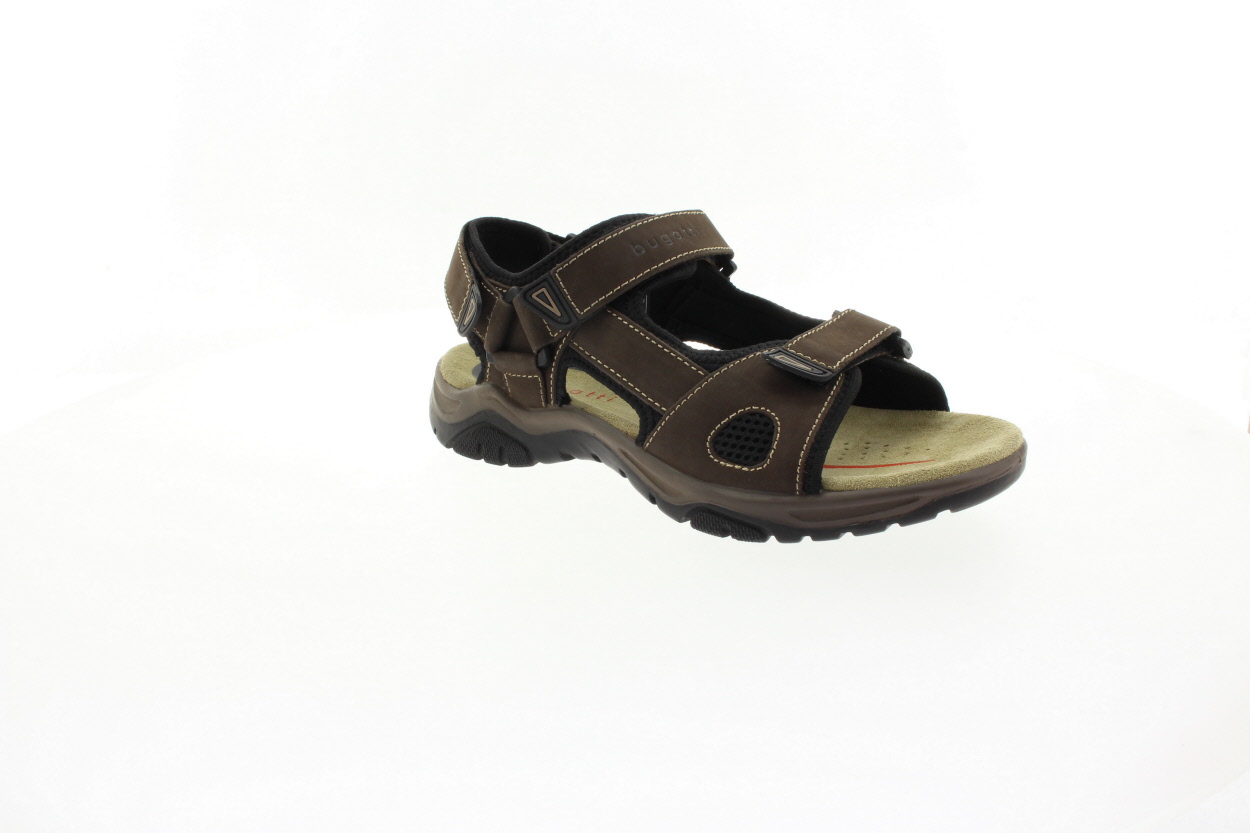 BUGATTI Pánské hnědé kožené sandály