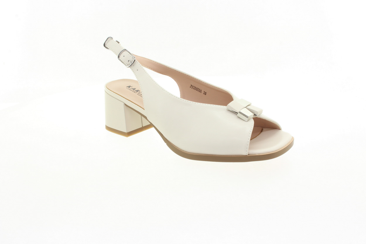 EPICA Dámské kožené sandálky krémová