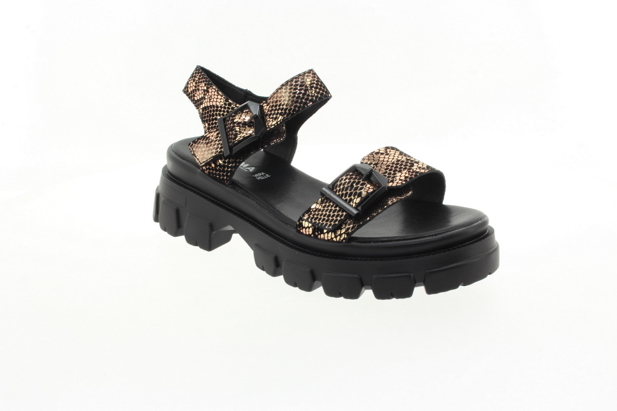 EPICA Dámské kožené černé sandály