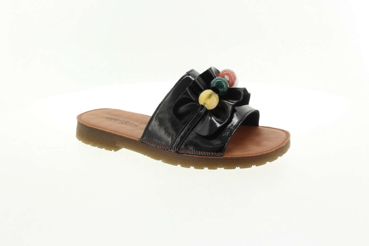 EPICA Dámské kožené černé pantofle