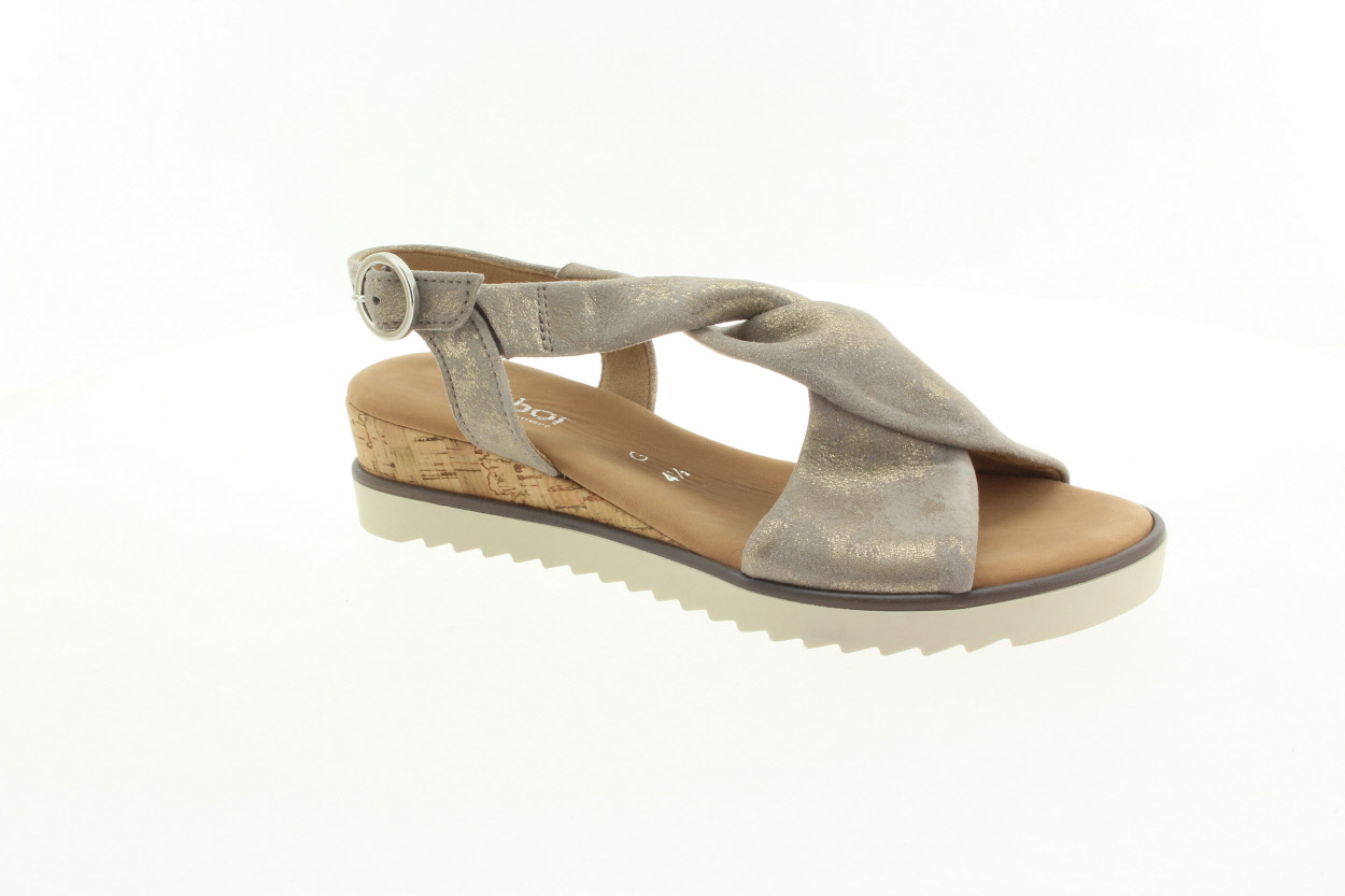 GABOR Dámské kožené béžové sandály