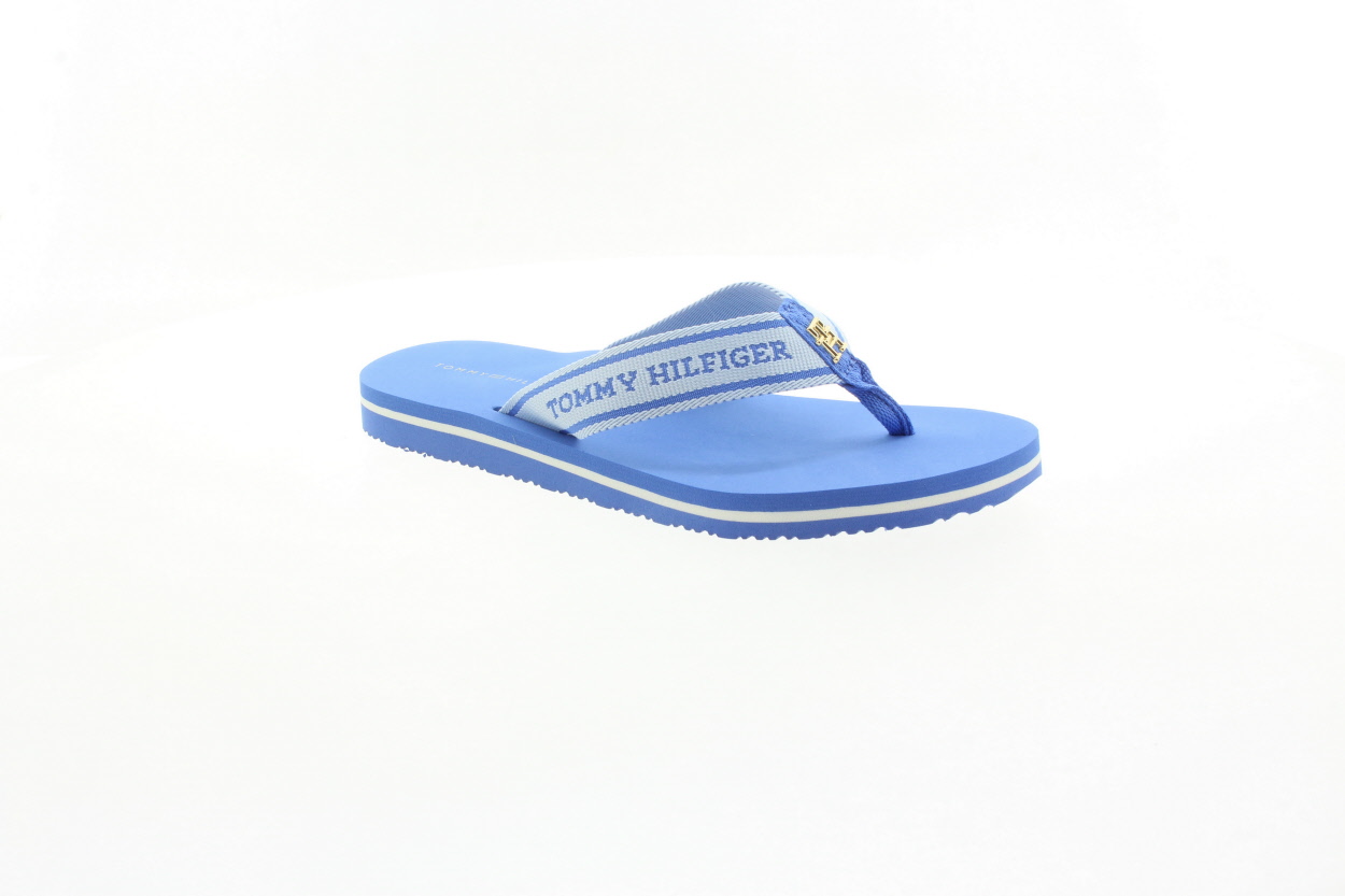 TOMMY HILFIGER Dámské modré textilní žabky