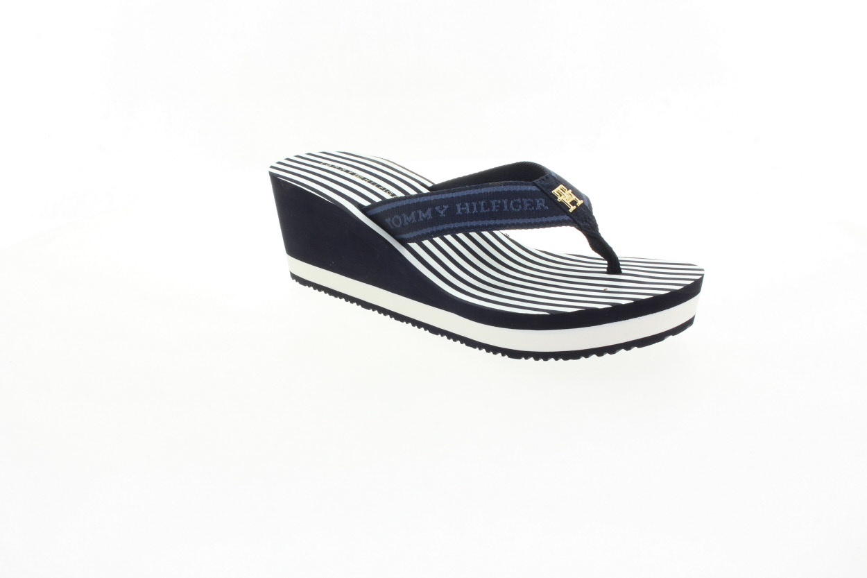 TOMMY HILFIGER Dámské modré žabky na klínu