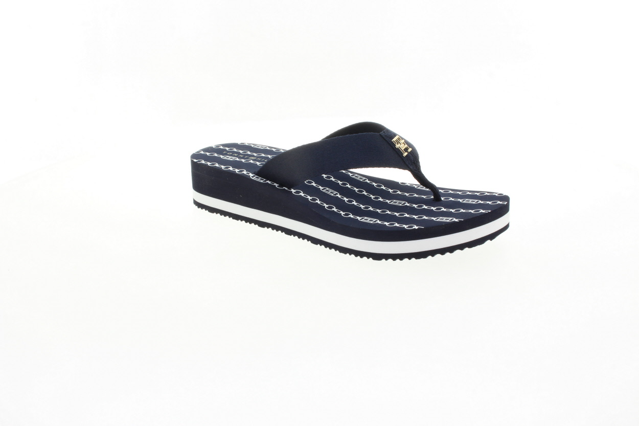 TOMMY HILFIGER Dámské tmavě modré žabky na klínu