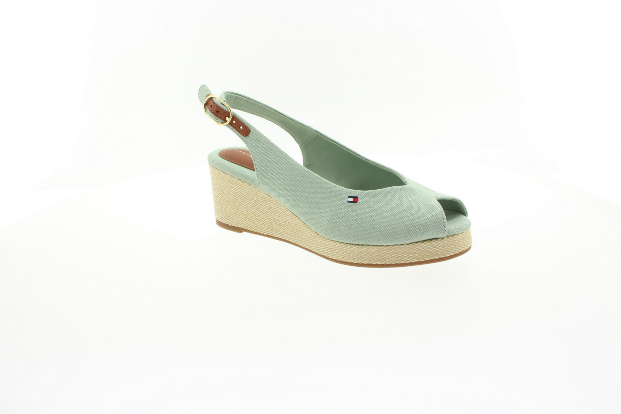TOMMY HILFIGER Dámské textilní sandály na klínku