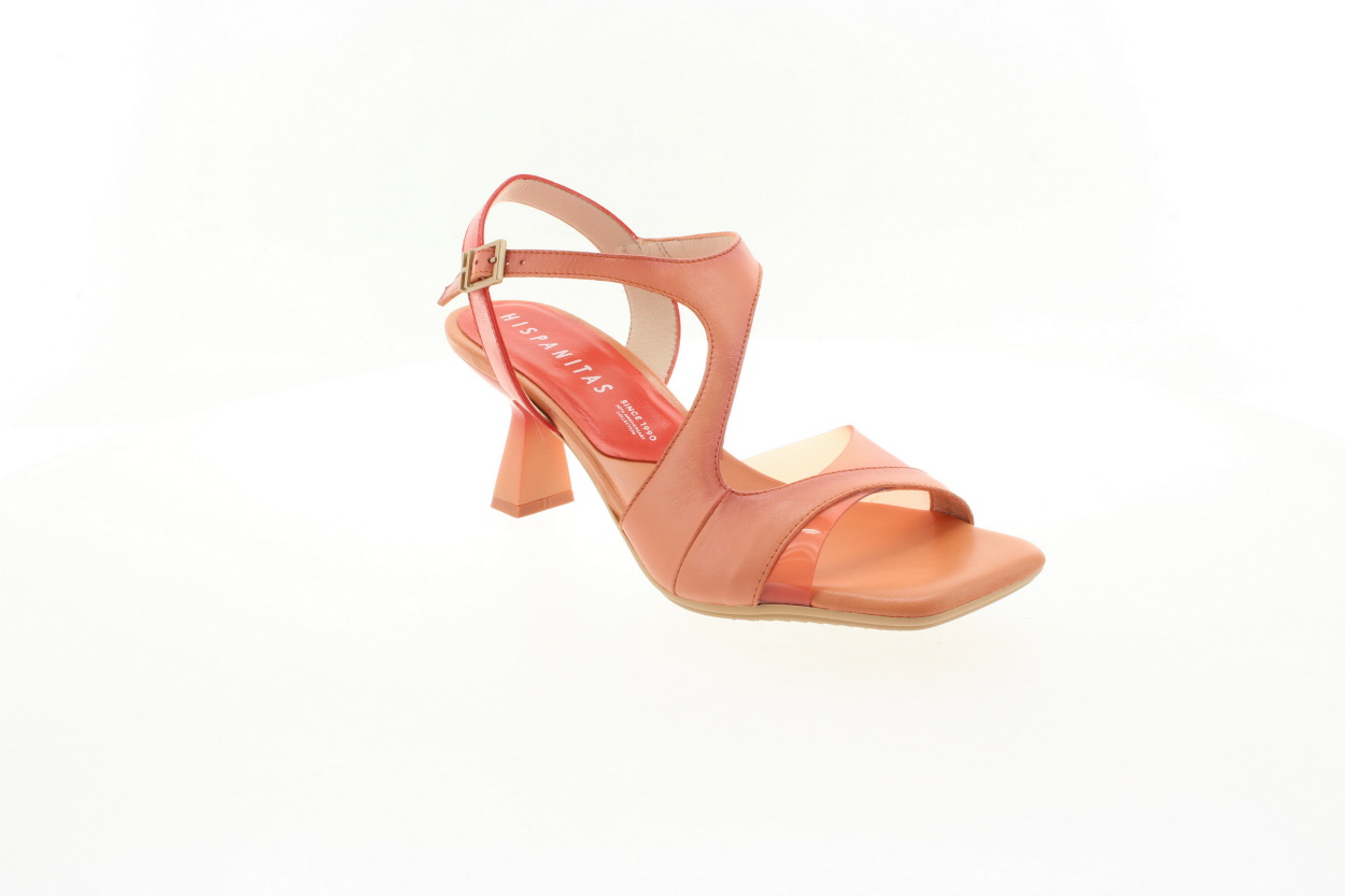 HISPANITAS Dámské korálové kožené sandálky