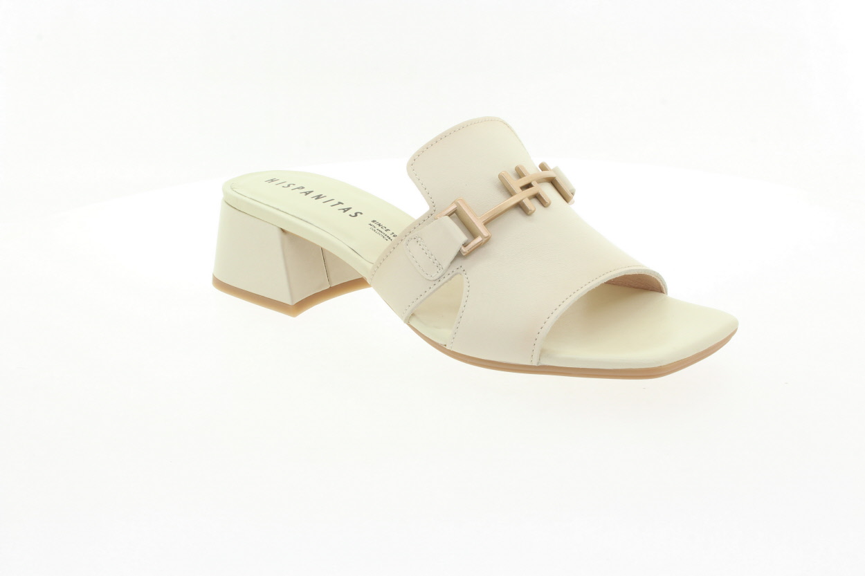 HISPANITAS Dámské krémové kožené pantofle