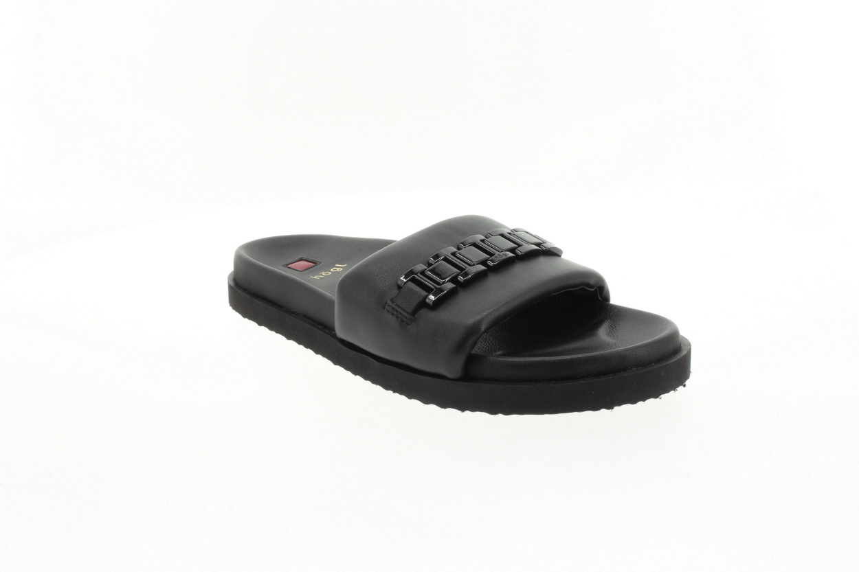 HÖGL Dámské kožené černé pantofle