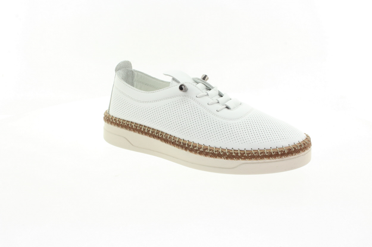 LOOKE Dámské bílé kožené polobotky