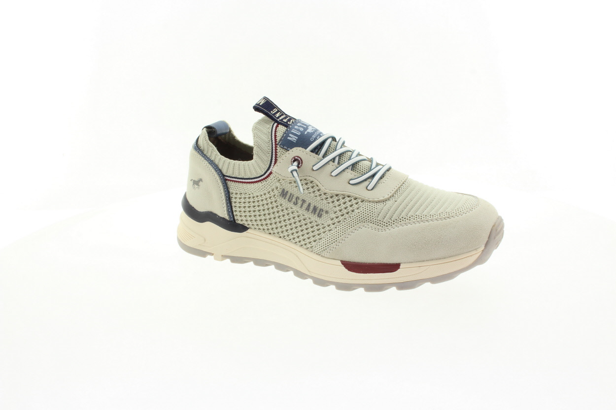 MUSTANG Pánské textilní tenisky ivory