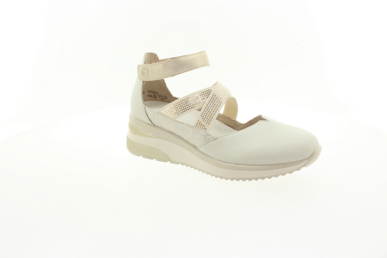 REMONTE Dámské baleríny na klínu off white