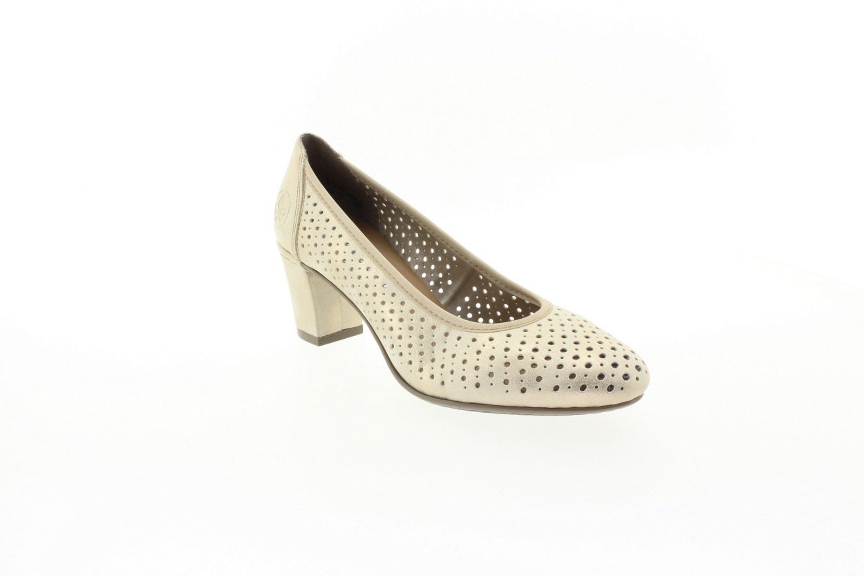 RIEKER Dámské béžové kožené lodičky