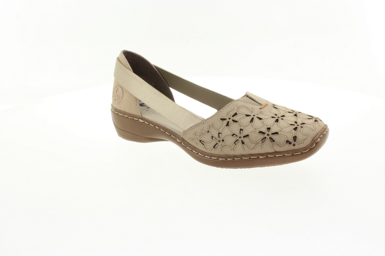 RIEKER Dámské béžové mokasíny