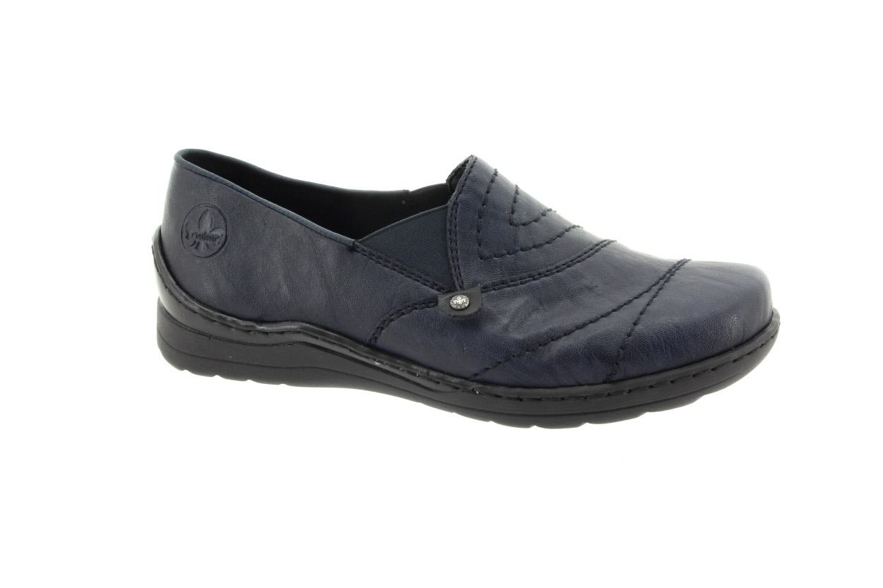 RIEKER Dámské modré mokasíny