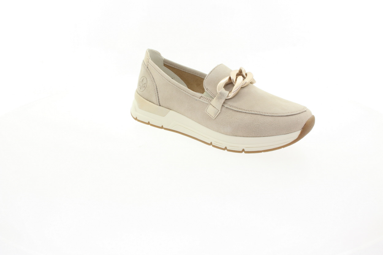 RIEKER Dámské béžové mokasíny