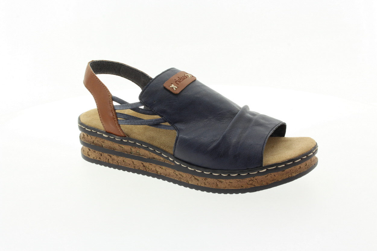 RIEKER Dámské černé sandály