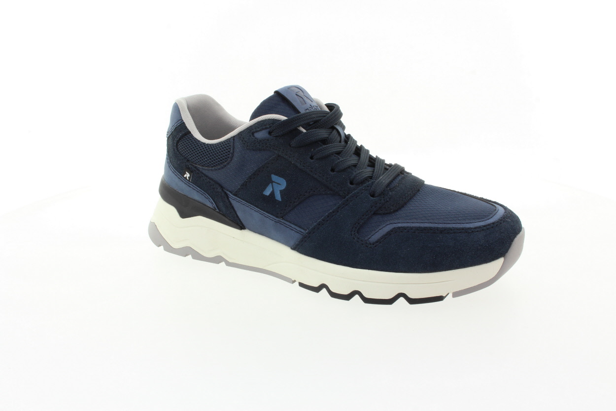 RIEKER Pánské modré kožené tenisky