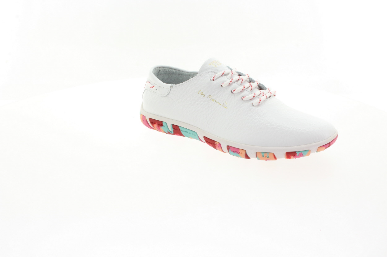 TBS Dámské kožené bílé polobotky