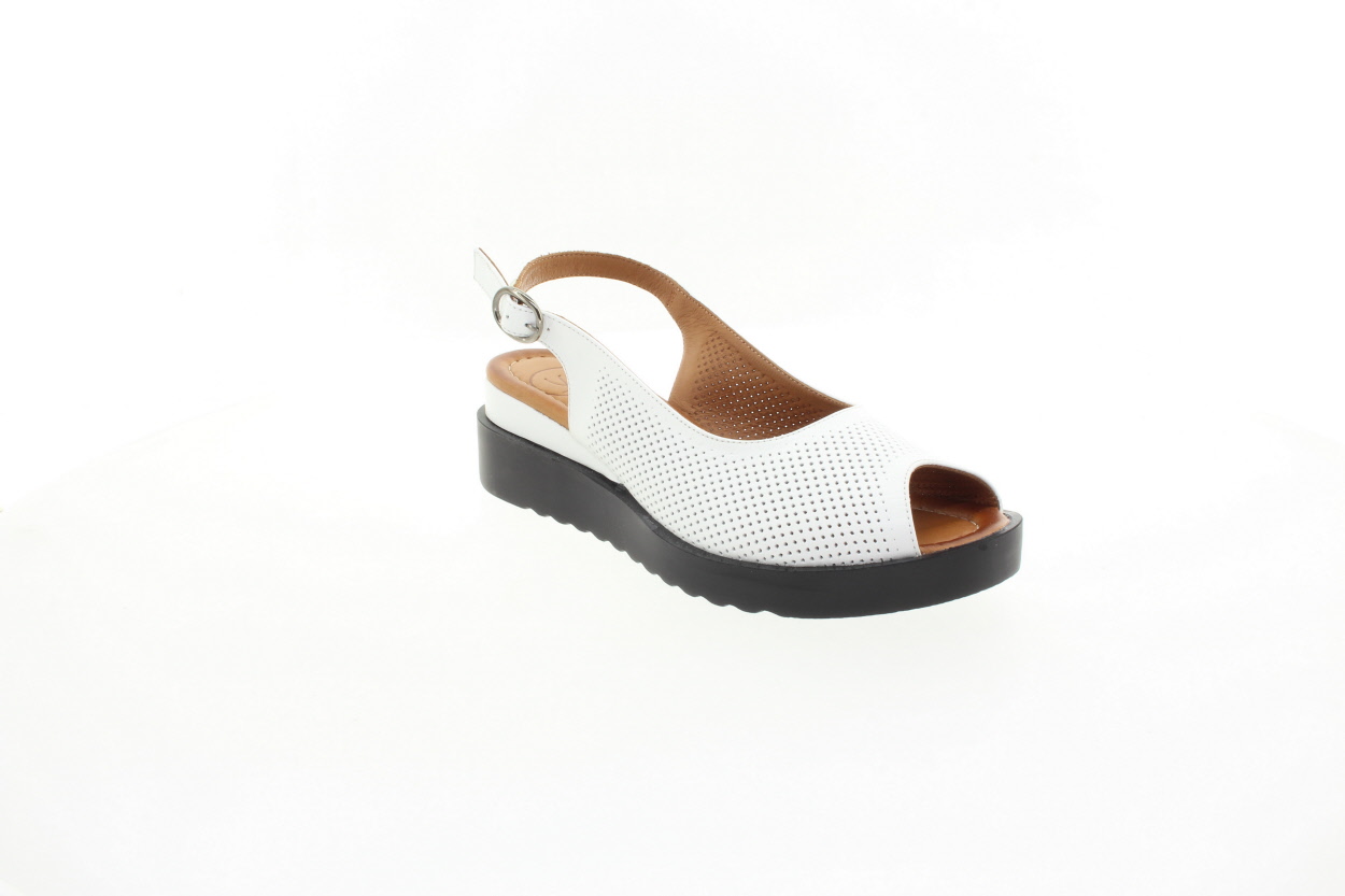 YO BY SHOEMAKER Dámské bílé kožené sandály