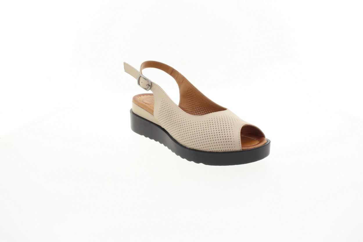 YO BY SHOEMAKER Dámské béžové kožené sandály