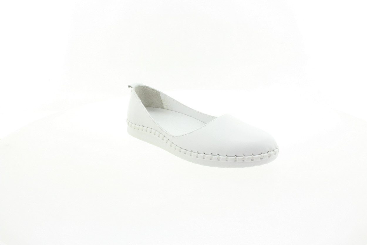 YO BY SHOEMAKER Dámské kožené bílé baleríny