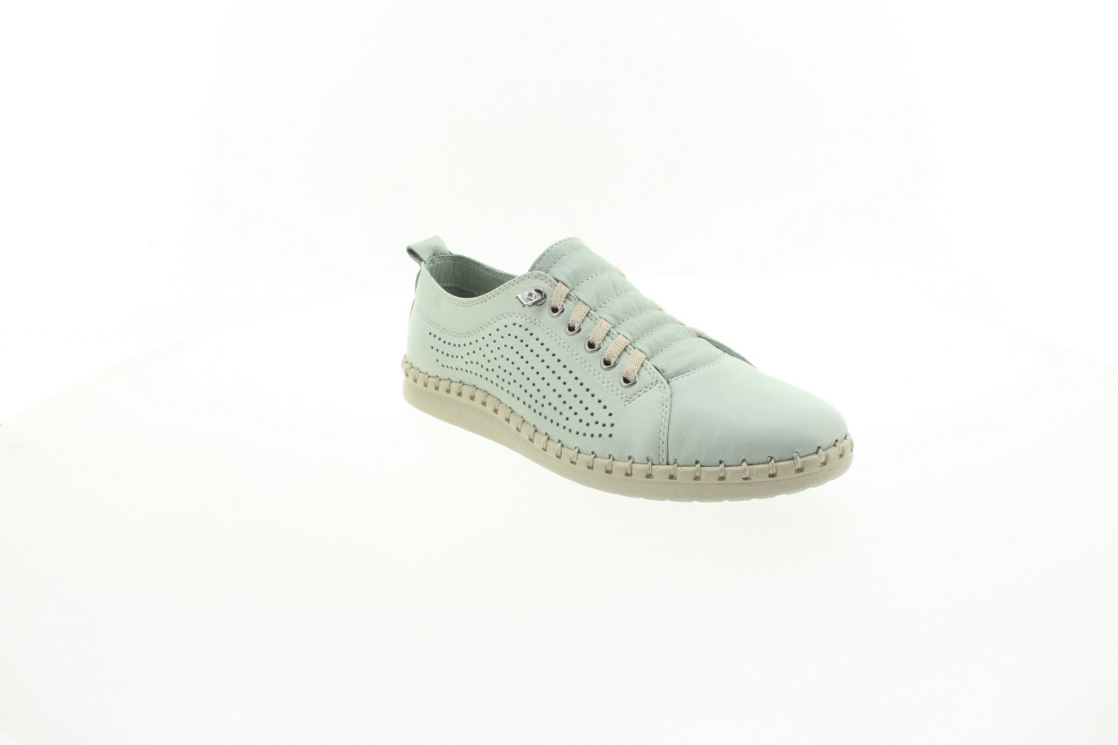 YO BY SHOEMAKER Dámské mintové kožené polobotky