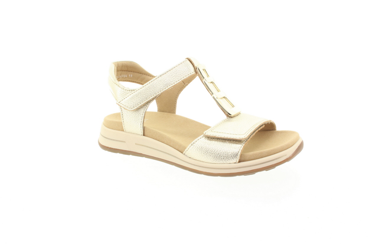 ARA Dámské kožené platinové sandály