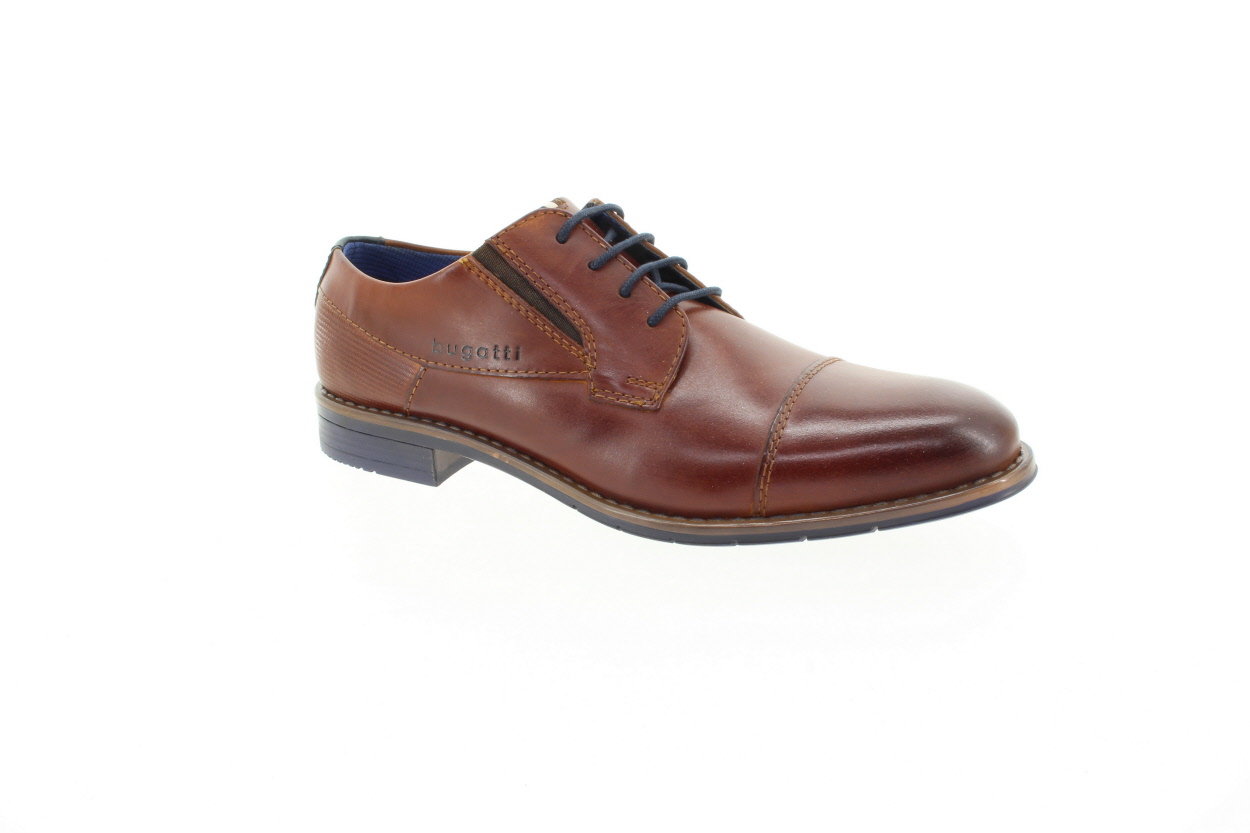 BUGATTI Pánské kožené hnědé polobotky