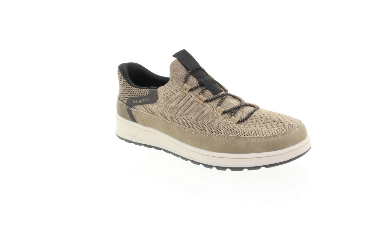 BUGATTI Pánské béžové textilní slip-on