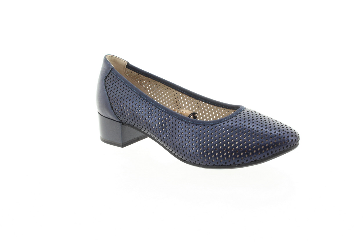 CAPRICE Dámské modré kožené lodičky