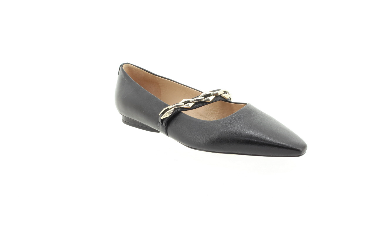 PETER KAISER Dámské černé kožené baleríny