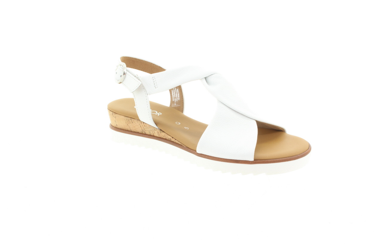 GABOR Dámské bílé kožené sandály