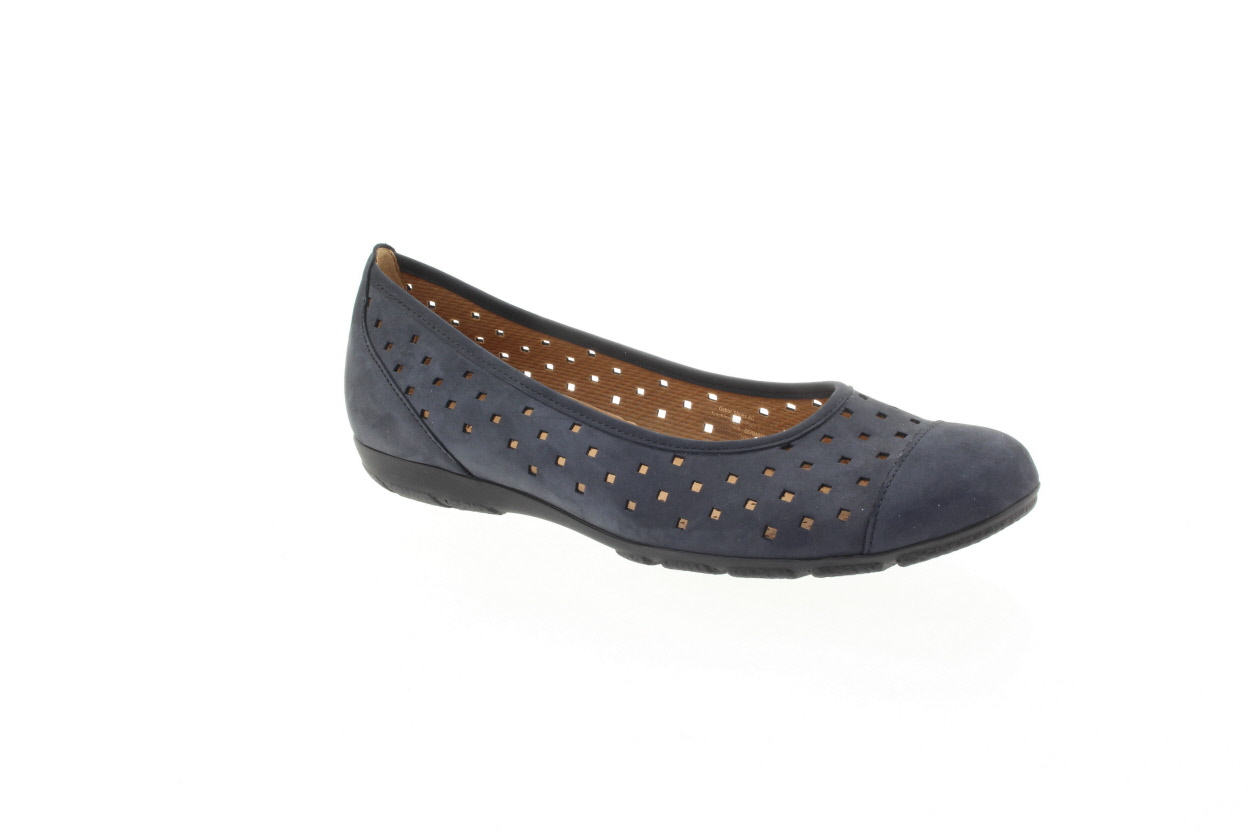 GABOR Dámské modré kožené baleríny