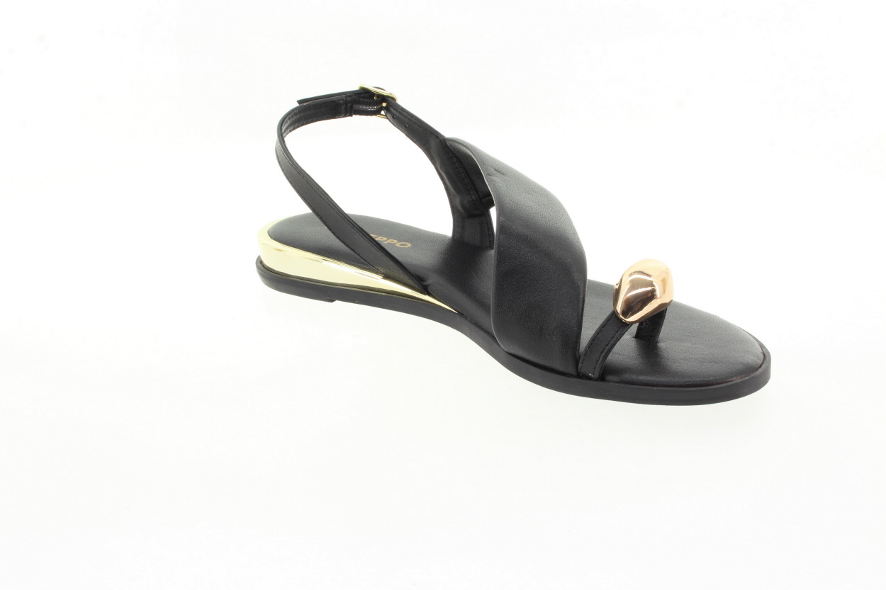 GIOSEPPO Dámské kožené černé sandály