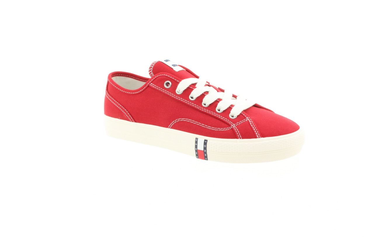 TOMMY HILFIGER Dámské červené textilní tenisky