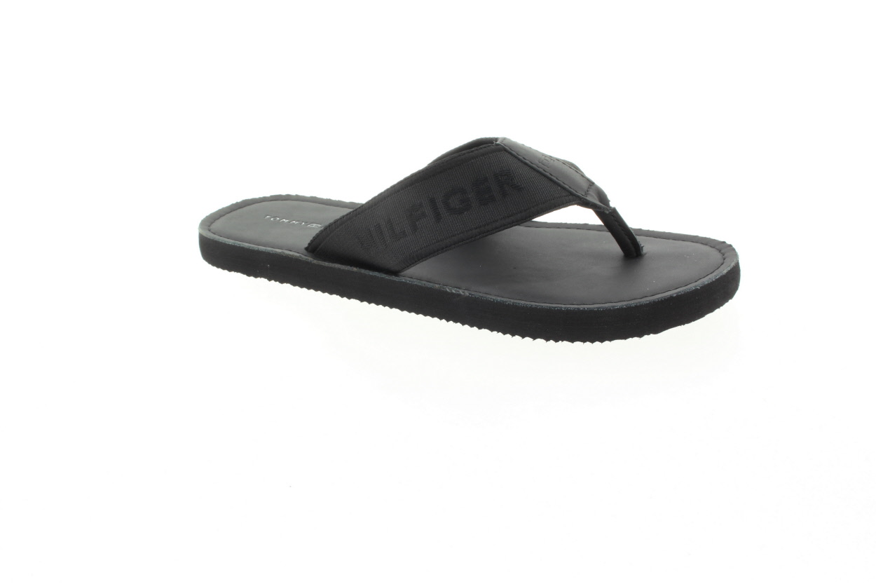 TOMMY HILFIGER Pánské černé žabky