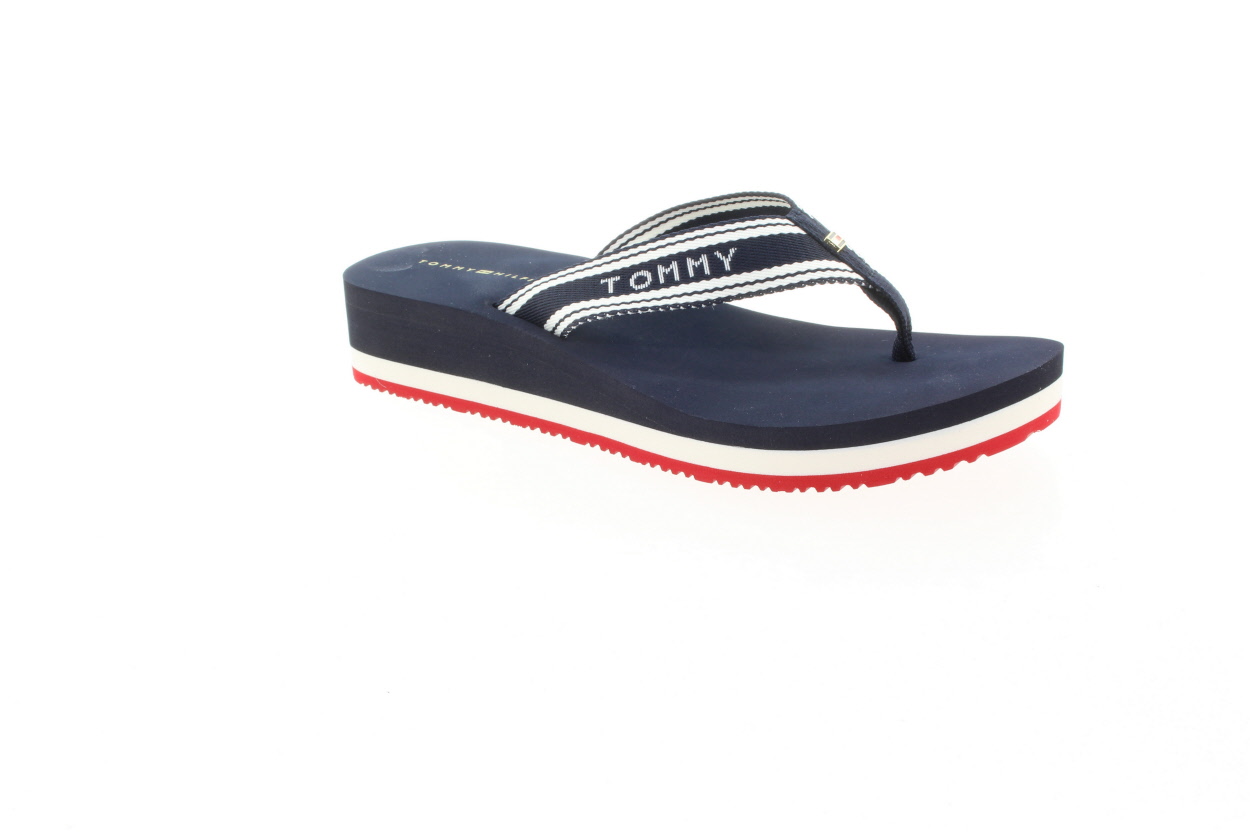 TOMMY HILFIGER Dámské modré žabky na klínu