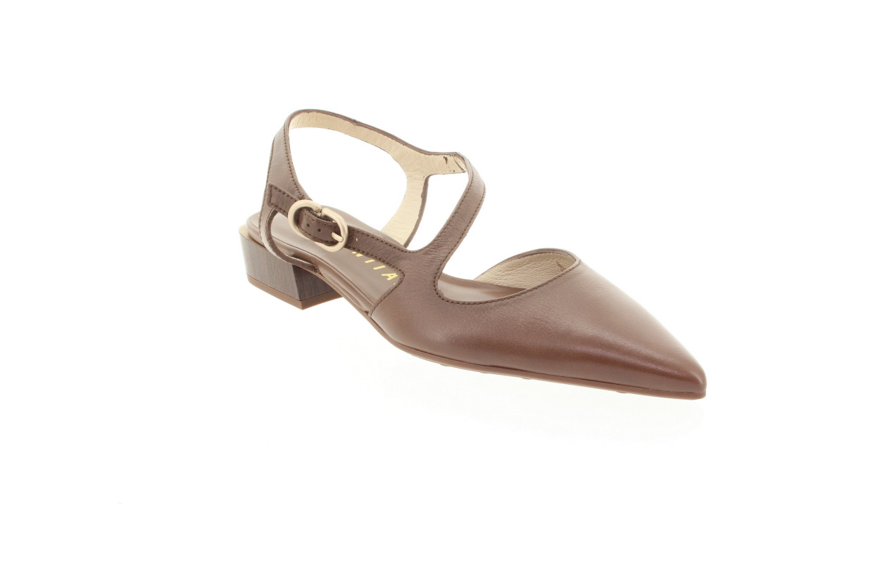 HISPANITAS Dámské hnědé kožené lodičky