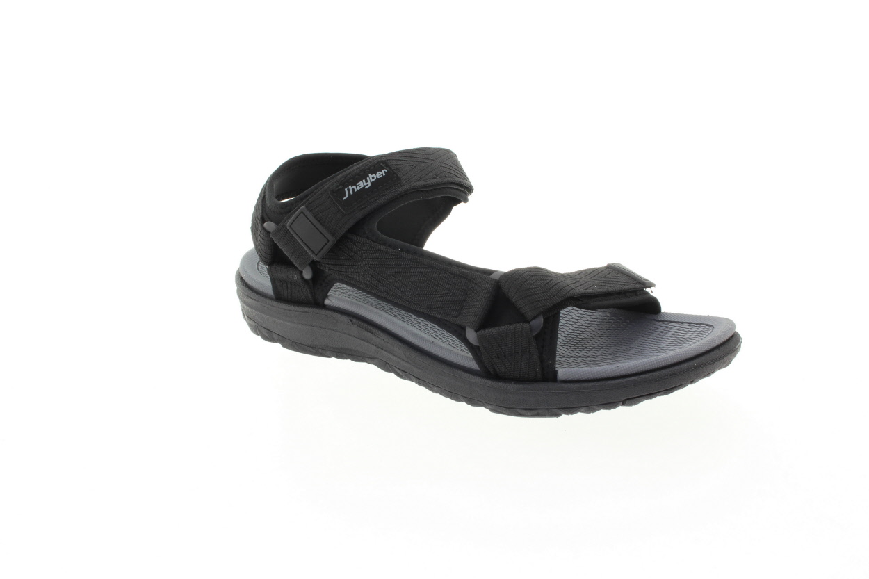 J'HAYBER Pánské černé textilní sandály