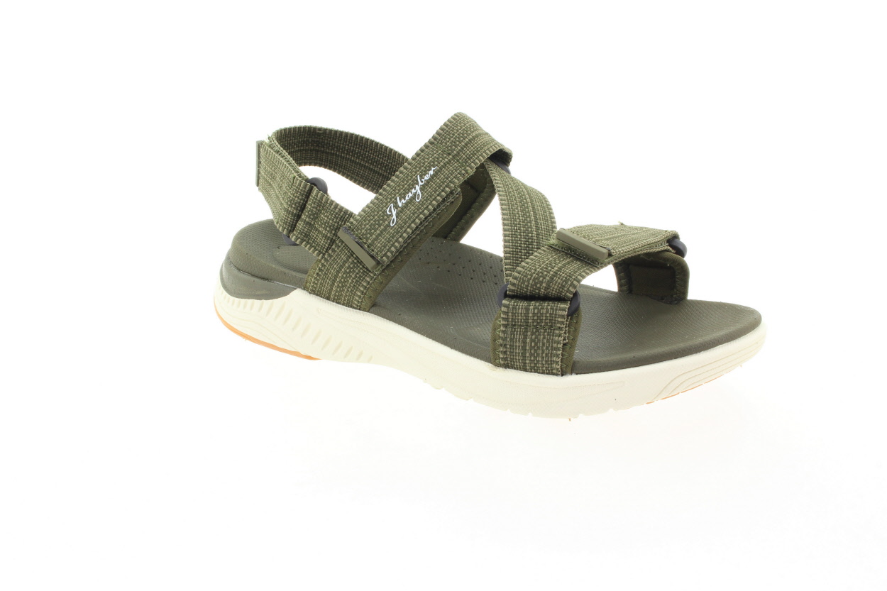 J'HAYBER Dámské zelené textilní sandály