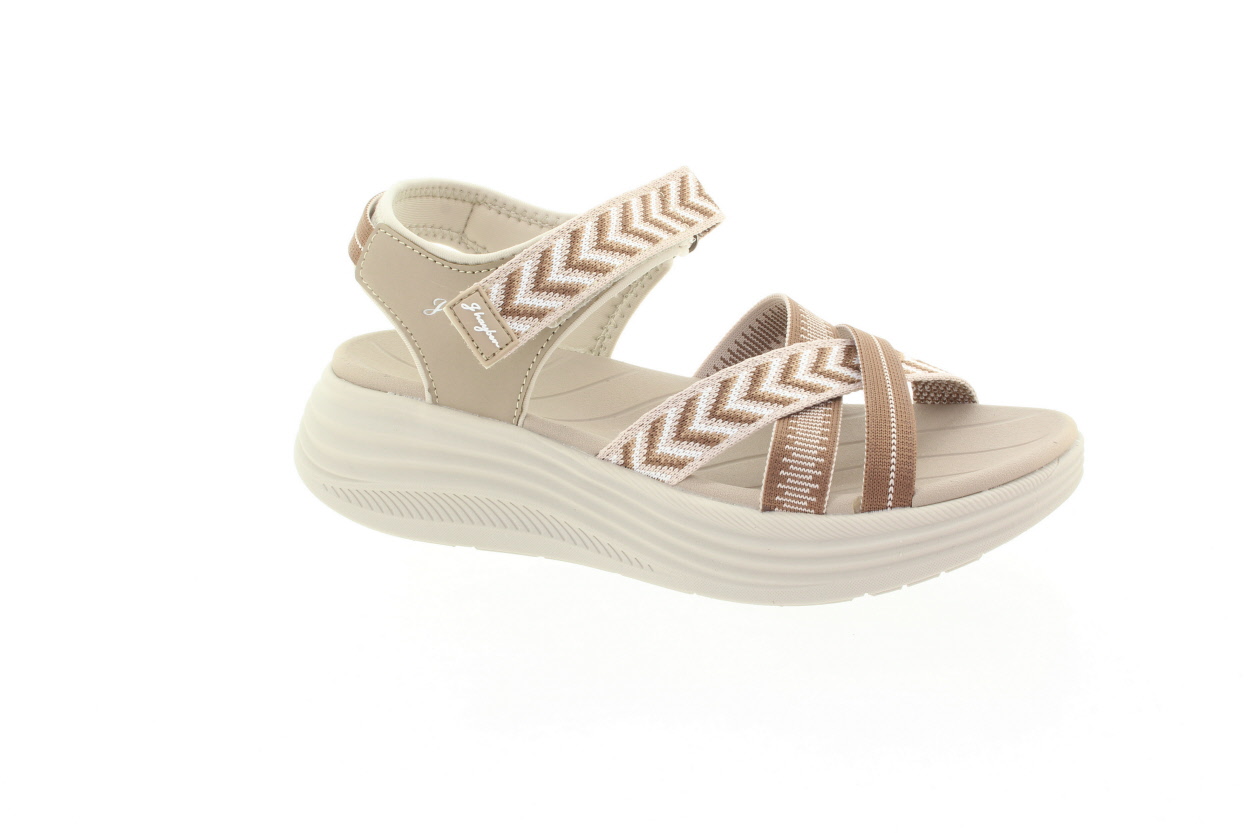 J'HAYBER Dámské béžové textilní sandály