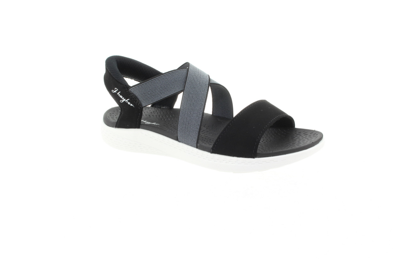 J'HAYBER Dámské černé textilní sandály