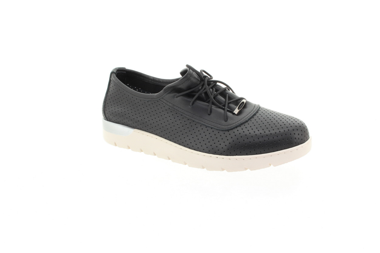 LOOKE Dámské černé kožené polobotky