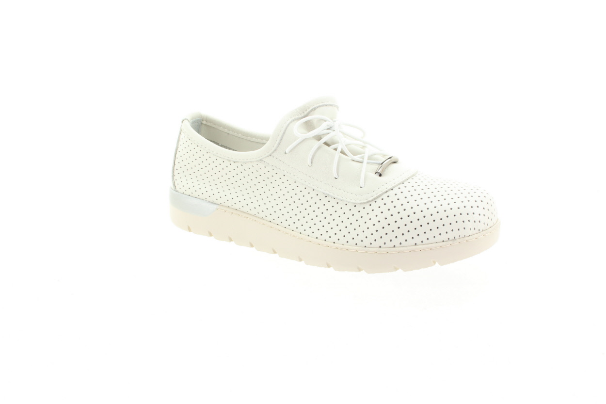 LOOKE Dámské kožené polobotky off-white